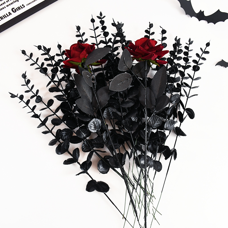 Florist Supply Bulk - Branches d'eucalyptus artificielles noires, fausses fleurs