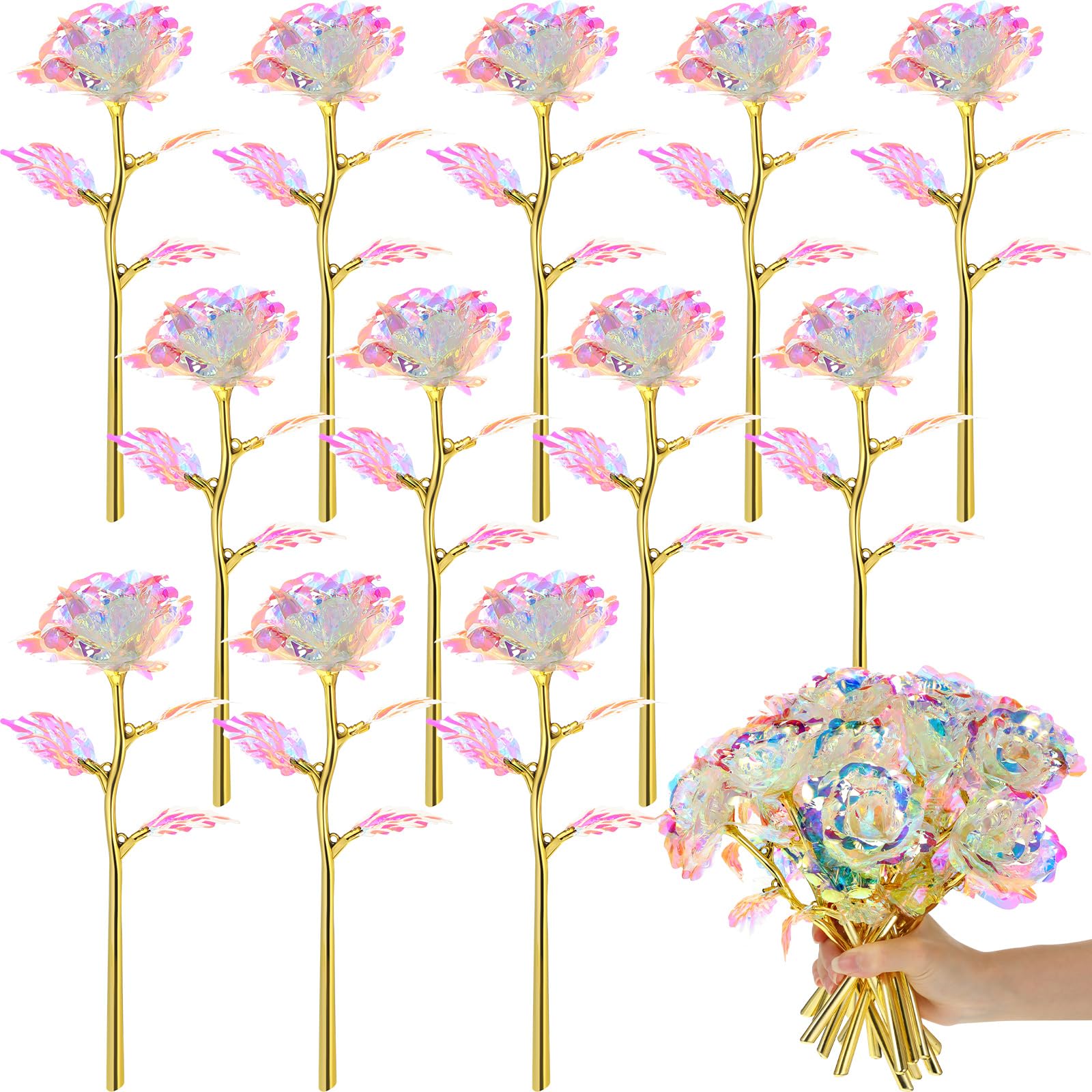 Florist Supply Bulk - 12 pièces de roses de galaxie,