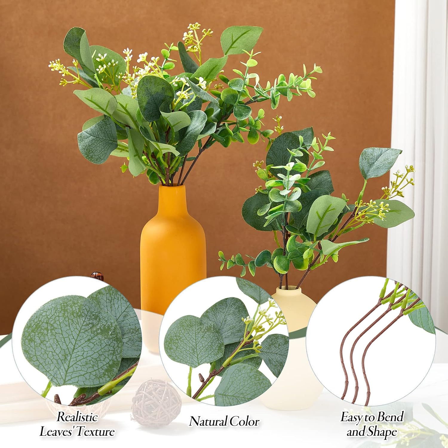 Tiges d'eucalyptus artificiell - Florist Supply Bulk avis et prix