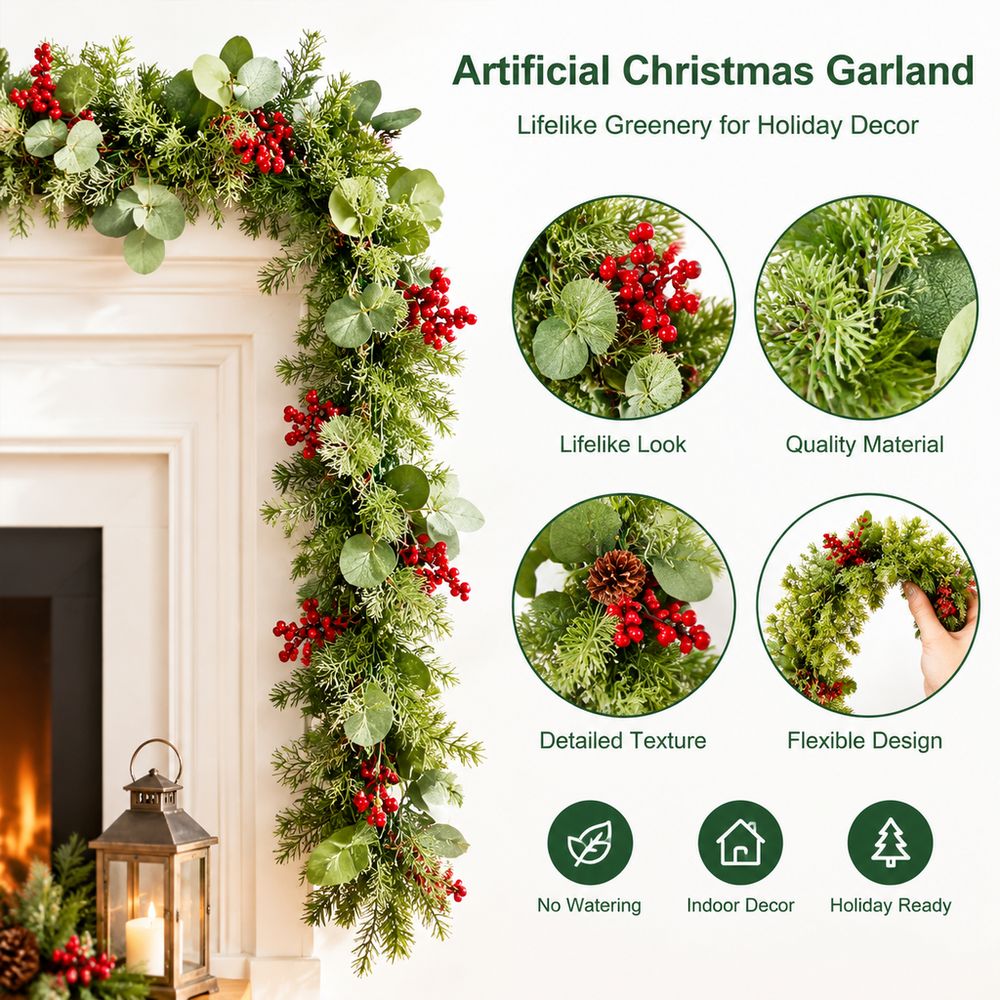 Guirlande de Noël en eucalyptu - Eucalyptus Preserved avis et prix