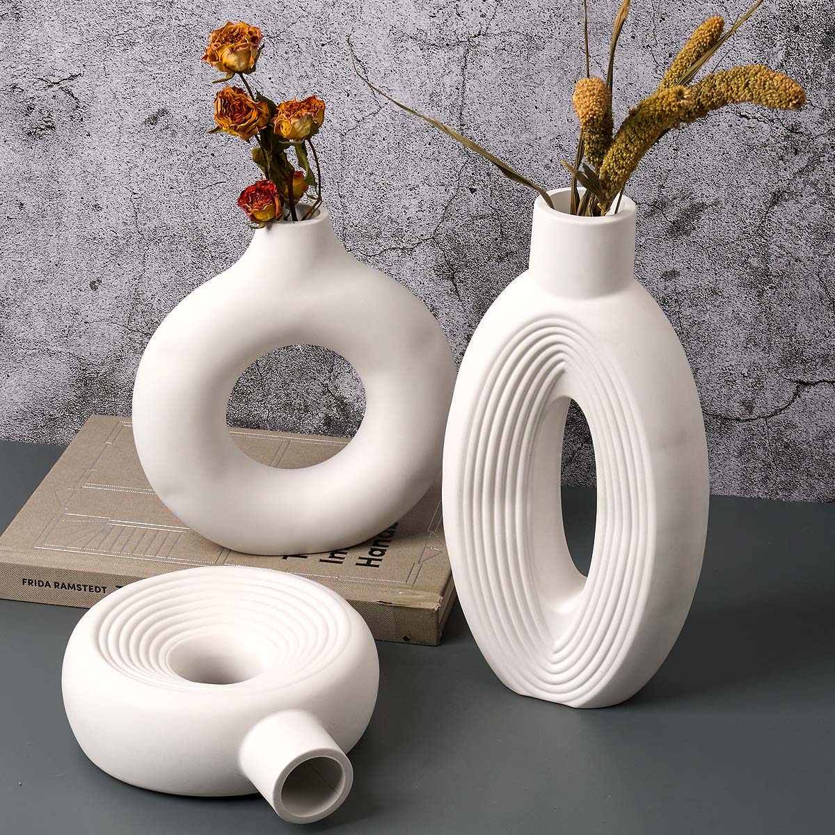Vase à rayures nordiques en Si - Florist Supply Vases avis et prix